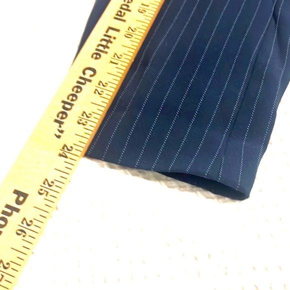 Mary McFadden Womens Size 16 Navy Blue Pinstripes 3 Button Suit Jacket Lined NEW - Picture 10 of 10